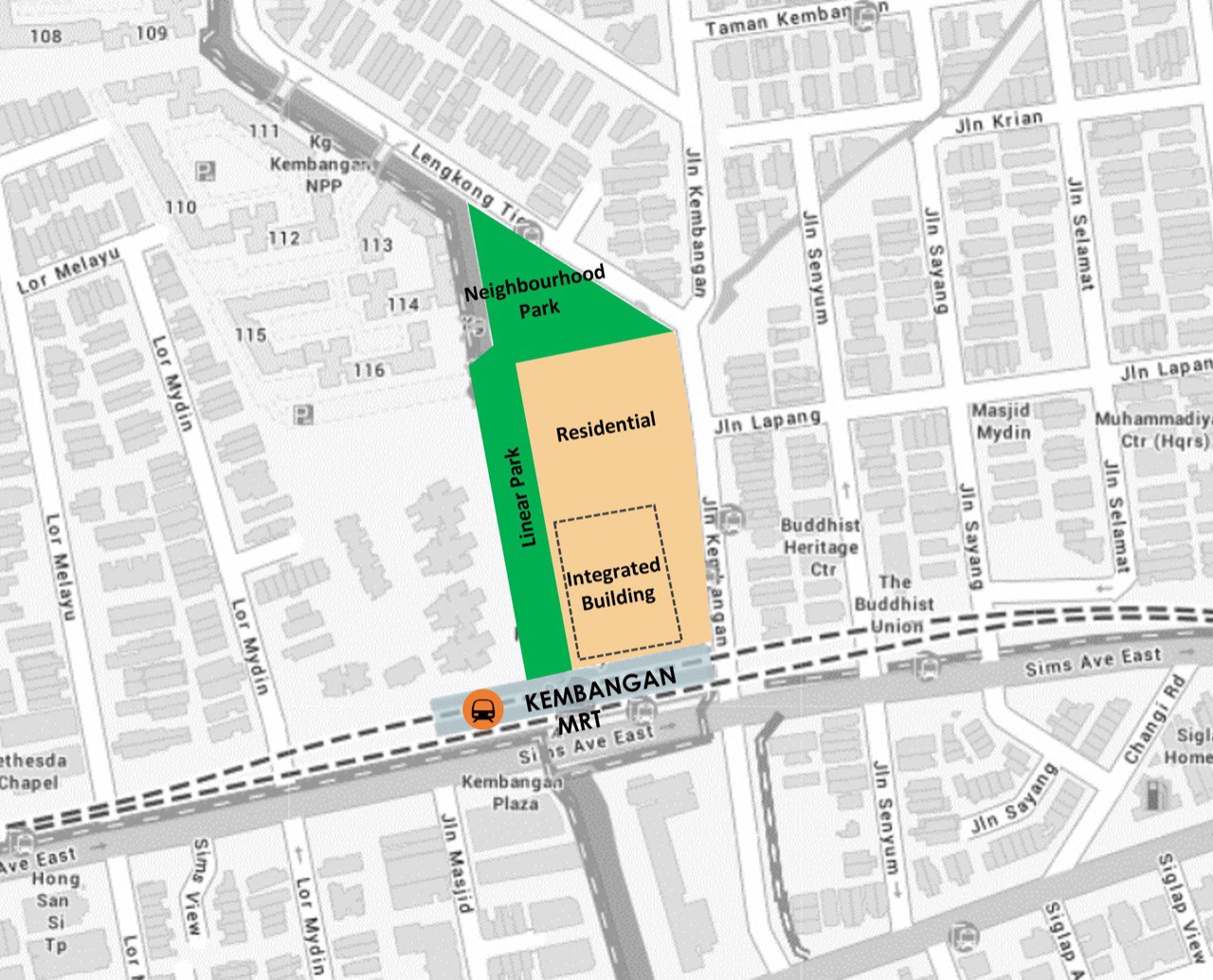 Proposed Kembangan Integrated Housing Development With 340 BTO Flats